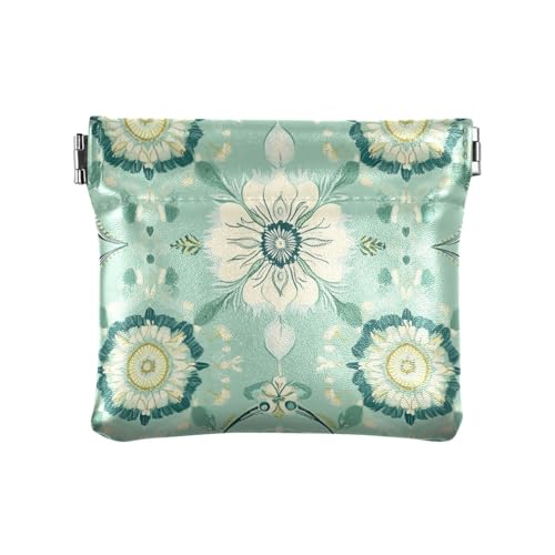 Bohemian-Blumen-Mandala-Muster für Damen, Leder, Geldbeutel, niedliche Tasche, Geldbörse, Make-up-Tasche für Damen, Jungen, Mädchen Bohemian-Blumen-Mandala-Muster für Damen, Leder, Geldbeutel, niedliche Tasche, Geldbörse, Make-up-Tasche für Damen, Jungen, Mädchen von sanluoli