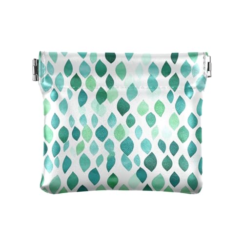 Boho-Münzgeldbörse, schlichter Stil, Blaubeer-Regentropfen, Leder, praktische Kartenfächer, Schlüssel-Organizer für Männer, Frauen, Reisen von sanluoli