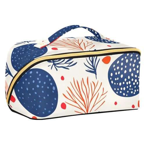 Bowling Ball Korallen-Kulturbeutel mit Trennwänden, große Kosmetiktasche für Damen, vertikal, freistehend Bowling Ball Korallen-Kulturbeutel mit Trennwänden, große Kosmetiktasche für Damen, vertikal, freistehend von sanluoli