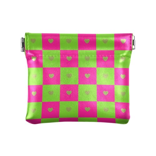 Buffalo Damen-Geldbörse aus Leder, kariert, herzförmig, grün, tiefes Pfirsich, wasserdicht, Reisezubehör für Frauen und Mädchen Buffalo Damen-Geldbörse aus Leder, kariert, herzförmig, grün, tiefes Pfirsich, wasserdicht, Reisezubehör für Frauen und Mädchen von sanluoli