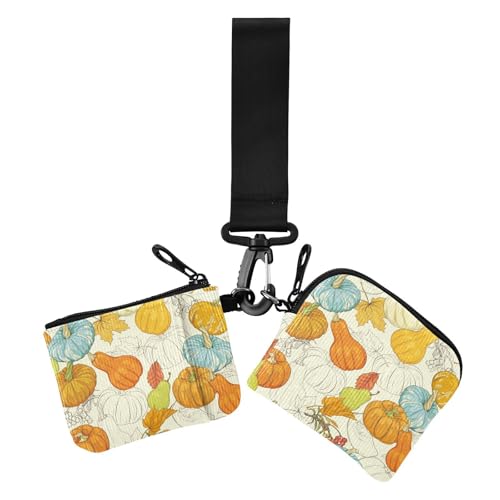 Bunte Kürbisse Happy Thanksgiving Damen Geldbörsen Kartenetuis minimalistisch Reißverschluss Bargeld Geldbörse mit Reißverschluss Münzfach für Damen 2 Stück Bunte Kürbisse Happy Thanksgiving Damen Geldbörsen Kartenetuis minimalistisch Reißverschluss Bargeld Geldbörse mit Reißverschluss Münzfach für Damen 2 Stück von sanluoli