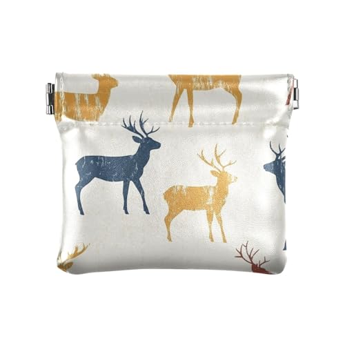 Bunte Make-up-Tasche aus PU-Leder, klein, tragbar, für Damen und Herren von sanluoli