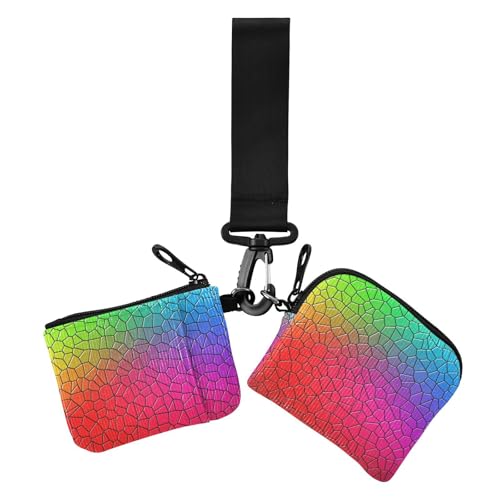 Bunte schöne Damen-Kartenetuis Kleingeldhalter, klein, abnehmbar, Visitenkartenhalter mit Reißverschlussfach für Damen, 2 Stück Bunte schöne Damen-Kartenetuis Kleingeldhalter, klein, abnehmbar, Visitenkartenhalter mit Reißverschlussfach für Damen, 2 Stück von sanluoli