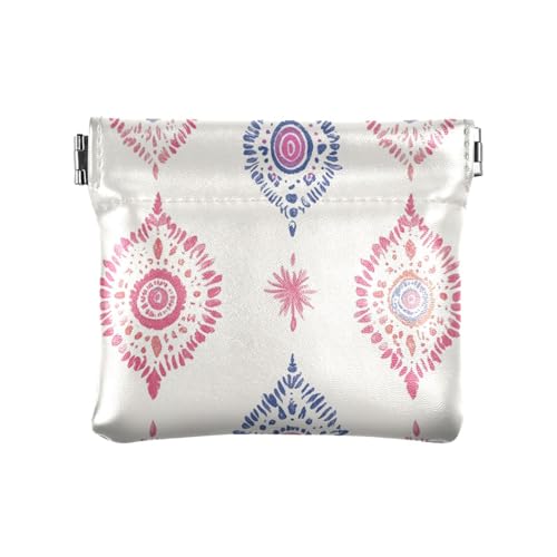 Bunte weiße Boho-Geldbörse für Damen, klein, Leder, Münzgeldbörse, einzigartige Geldbörse mit Verschluss für Frauen, Jungen, Mädchen Bunte weiße Boho-Geldbörse für Damen, klein, Leder, Münzgeldbörse, einzigartige Geldbörse mit Verschluss für Frauen, Jungen, Mädchen von sanluoli