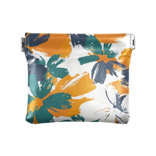 Camouflage Große Blumen Damen Kleine Leder Münzbörse Geldbörse Geldbörse Wasserdicht Mini Make-up Tasche für Mädchen Damen Handtasche von sanluoli