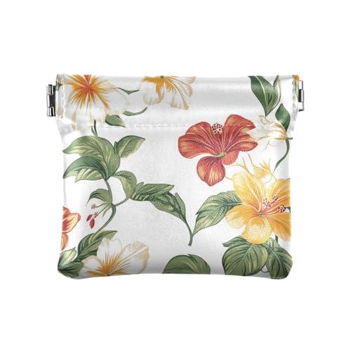 Chinesischer Stil Blumen Damen Leder Münzgeldbörsen Beutel Tragbare Kartenetuis Geld Organizer für Frauen Jungen Mädchen von sanluoli