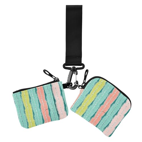 Color Beauty Leaves Green Dual Wristlet Wallets for Women Compact Size Card Organizer Purse with Zipper Coin Pocket for Daily Use 2 Pcs von sanluoli