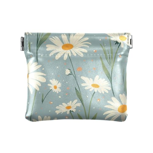 Daisy Green Floral Damen PU Leder Münzgeldbörse Tragbare Karte Schlüssel Organizer für Frauen Jungen Mädchen Daisy Green Floral Damen PU Leder Münzgeldbörse Tragbare Karte Schlüssel Organizer für Frauen Jungen Mädchen von sanluoli