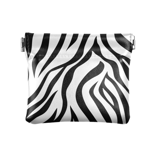 Damen Geldbörse aus Leder, mit schwarzen weißen Streifen, tragbar, für Karten, Schlüssel, Organizer für Frauen und Mädchen Damen Geldbörse aus Leder, mit schwarzen weißen Streifen, tragbar, für Karten, Schlüssel, Organizer für Frauen und Mädchen von sanluoli