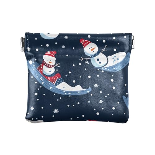 Damen-Geldbörse mit Schneemann-Motiv, Leder, tragbar, für Karten, Schlüssel, Organizer für Mädchen, Damen, Handtasche Damen-Geldbörse mit Schneemann-Motiv, Leder, tragbar, für Karten, Schlüssel, Organizer für Mädchen, Damen, Handtasche von sanluoli
