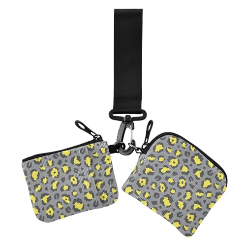 Damen-Geldbörsen mit Leopardenmuster, Kartenetui, niedlich, modisch, Reißverschluss, Handgelenkschlaufe für Damen, 2 Packungen Damen-Geldbörsen mit Leopardenmuster, Kartenetui, niedlich, modisch, Reißverschluss, Handgelenkschlaufe für Damen, 2 Packungen von sanluoli