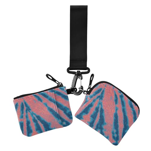 Die Tie Geldbörse mit Schlüsselbund und Schlüsselbund für Damen, 2 Stück, Blau / Orange Die Tie Geldbörse mit Schlüsselbund und Schlüsselbund für Damen, 2 Stück, Blau / Orange von sanluoli