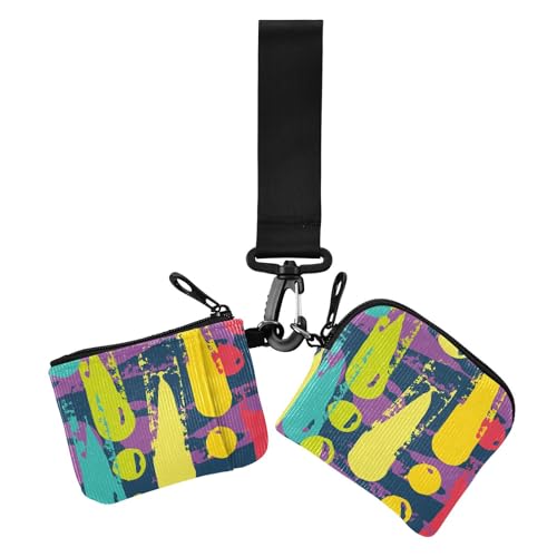 Dots Art Doodle Bunte Damen-Münzgeldbörsen, Kartenetui, schlank, tragbar, Münzgeldbörse mit Reißverschluss, Münzfach für Damen, 2 Stück Dots Art Doodle Bunte Damen-Münzgeldbörsen, Kartenetui, schlank, tragbar, Münzgeldbörse mit Reißverschluss, Münzfach für Damen, 2 Stück von sanluoli