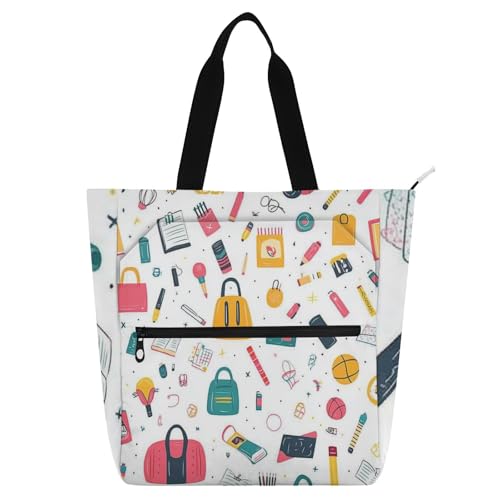 Einkaufstasche für Kinder, Studenten, Erwachsene, Gothic, wasserdicht, wiederverwendbar, mit Reißverschluss, für Schule, Shopping, Strand, Regenbogenschule Einkaufstasche für Kinder, Studenten, Erwachsene, Gothic, wasserdicht, wiederverwendbar, mit Reißverschluss, für Schule, Shopping, Strand, Regenbogenschule von sanluoli
