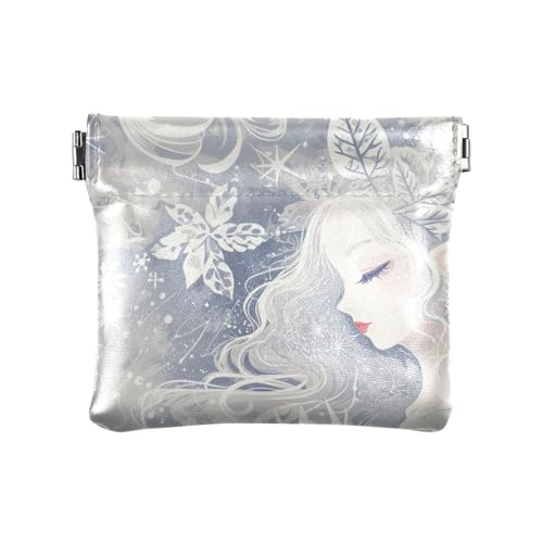 Fairy Damen-Geldbörse aus Leder, klein, für Mädchen, Damen, Grau / Weiß Fairy Damen-Geldbörse aus Leder, klein, für Mädchen, Damen, Grau / Weiß von sanluoli