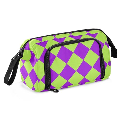 Federmäppchen Große Kapazität Taschen mit Reißverschluss mit Schlitz Federmäppchen mit Fächern für Jungen Mittelschule Ölgemälde Fühlen Süße Katze von sanluoli