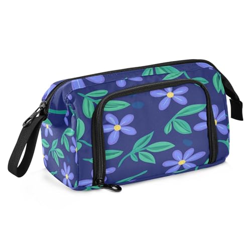 Federmäppchen mit großem Fassungsvermögen, Reißverschluss, Federmäppchen mit Griff, Federmäppchen, Kosmetik, Make-up für Kinder, adrette Schule, Ölgemälde, Feeling Cute Cat von sanluoli