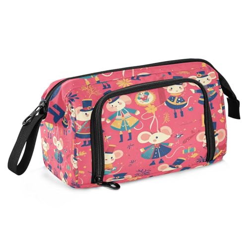 Federmäppchen mit großem Fassungsvermögen, für die Schule, mit Fach, für Teenager, adretter Schulbedarf, Ölgemälde, Feeling Cute Cat von sanluoli