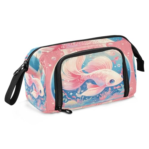 Federmäppchen mit großem Fassungsvermögen, leichtes Federmäppchen für Erwachsene, für Herren, adrette Schule, Ölgemälde, Feeling Cute Cat von sanluoli