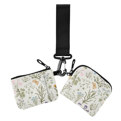 Floral Cottage Butterfly Herbs Dual Coin Purse Credit Card Holder Wallet Slim Detachable Change Purse Key Holder with Zipper Coin Pocket for Ladies 2 Packs Floral Cottage Butterfly Herbs Dual Coin Purse Credit Card Holder Wallet Slim Detachable Change Purse Key Holder with Zipper Coin Pocket for Ladies 2 Packs von sanluoli