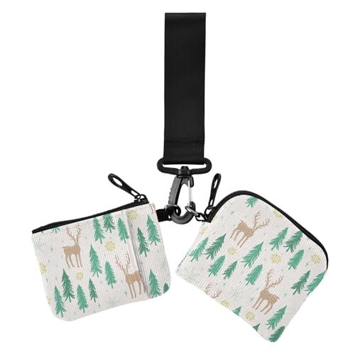 Frohe Weihnachten Hirsch Schöne Damen Münzgeldbörsen Kartenetuis Slim Portable Münzbörse Geldbörse Tasche mit Armband für Frauen 2 Packungen Frohe Weihnachten Hirsch Schöne Damen Münzgeldbörsen Kartenetuis Slim Portable Münzbörse Geldbörse Tasche mit Armband für Frauen 2 Packungen von sanluoli