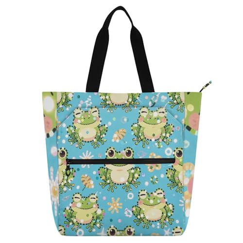 Gefälschte Pailletten-Glitzer-Blauer Frosch, Kinder-Tragetasche, Klavier-Büchertasche für Kinder, Jungen, Mädchen, Gothic, leicht, strapazierfähig, Lehrer-Tragetasche, Bibliothekstasche für Schule Gefälschte Pailletten-Glitzer-Blauer Frosch, Kinder-Tragetasche, Klavier-Büchertasche für Kinder, Jungen, Mädchen, Gothic, leicht, strapazierfähig, Lehrer-Tragetasche, Bibliothekstasche für Schule von sanluoli