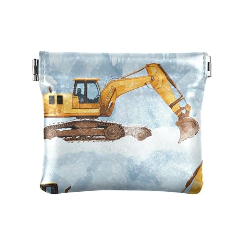 Geldbörse für Damen, Bauwagen, Cartoon-Motiv, Leder, Geldbeutel, ausgefallene Make-up-Tasche, Wechselgeldbörse für Männer und Frauen, Reisen Geldbörse für Damen, Bauwagen, Cartoon-Motiv, Leder, Geldbeutel, ausgefallene Make-up-Tasche, Wechselgeldbörse für Männer und Frauen, Reisen von sanluoli
