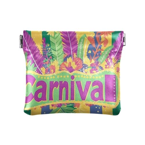 Geldbörse für Karneval, Lila, Grün, für Damen und Herren, Leder, praktische Make-up-Tasche, Wechselgeldbörse für Mädchen, Damen Geldbörse für Karneval, Lila, Grün, für Damen und Herren, Leder, praktische Make-up-Tasche, Wechselgeldbörse für Mädchen, Damen von sanluoli