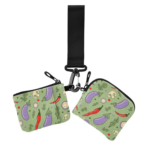 Gemüse Aubergine Chili Safari Pilz Damen Kleingeldbörse Kartenetuis Niedlich Mode Karten Organizer Geldbörse mit Schlüsselanhänger für den täglichen Gebrauch 2 Stück Gemüse Aubergine Chili Safari Pilz Damen Kleingeldbörse Kartenetuis Niedlich Mode Karten Organizer Geldbörse mit Schlüsselanhänger für den täglichen Gebrauch 2 Stück von sanluoli