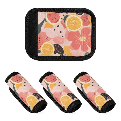 Gepäckgriffbandagen, Pfirsichfarben, schöne Blumenorangen, Retro-Komfort, Gepäckzubehör, Gepäck, Koffer, Aufkleber für Flughafen, Reisetasche, 4 Stück Gepäckgriffbandagen, Pfirsichfarben, schöne Blumenorangen, Retro-Komfort, Gepäckzubehör, Gepäck, Koffer, Aufkleber für Flughafen, Reisetasche, 4 Stück von sanluoli