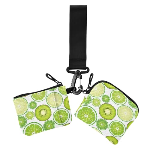 Green Limes Kiwi Fresh Damen Kleingeldbörse Kartenetui, schmal, abnehmbar, Kreditkartenetui, Organizer mit Handgelenkschlaufe für Arbeit, Reisen, 2 Stück Green Limes Kiwi Fresh Damen Kleingeldbörse Kartenetui, schmal, abnehmbar, Kreditkartenetui, Organizer mit Handgelenkschlaufe für Arbeit, Reisen, 2 Stück von sanluoli