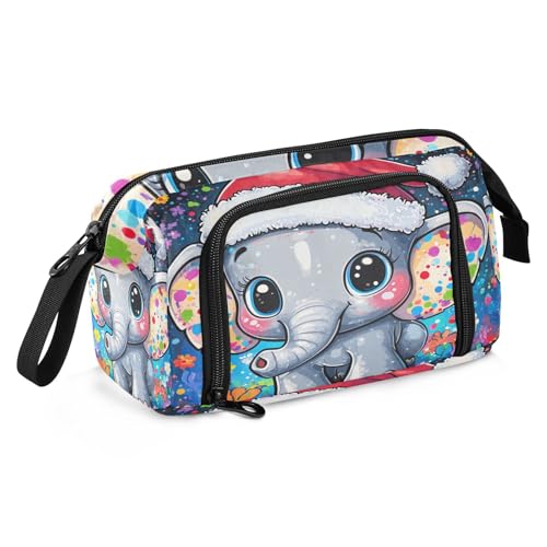 Großes Federmäppchen, große Kapazität, Federmäppchen, multifunktional, Hartschale, Federmäppchen für Lehrer, Mittelschule, Ölgemälde, Feeling Cute Cat von sanluoli