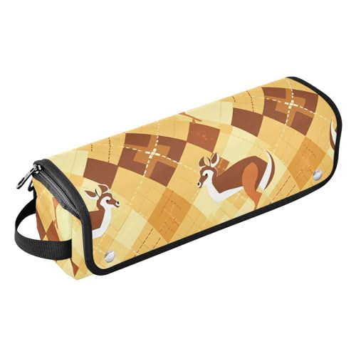 Haar-Werkzeug-Reisetasche für Frauen und hitzebeständige Matte, große Kapazität, Glätteisen, Organizer für Glätteisen, heiße Werkzeuge und Haarpflege-Zubehör, Hirschorange, niedlicher Herbst von sanluoli