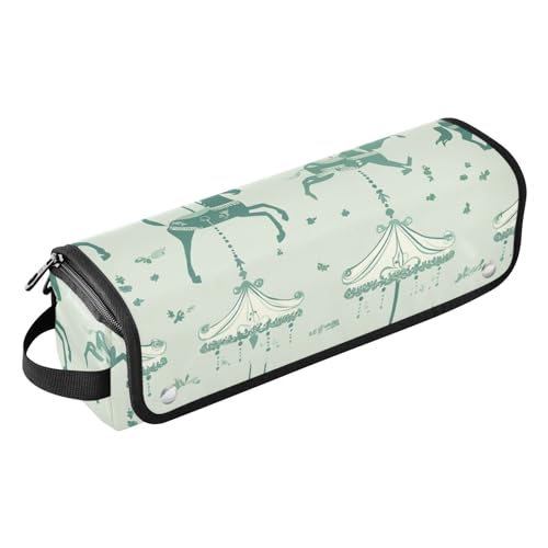Hot Hair Tools Reisetasche mit hitzebeständigem Pad, wasserdicht, flacher Lockenstab, Reise-Organizer für heiße Werkzeuge, Lockenstab und Glätteisen, Haarvolumizer, Cartoon, niedliches grünes und von sanluoli
