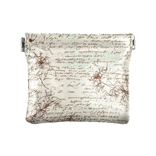 Jumble Words and Branches Damen-Geldbörse aus Leder, klein, praktischer Schmuck-Organizer für Frauen und Mädchen von sanluoli