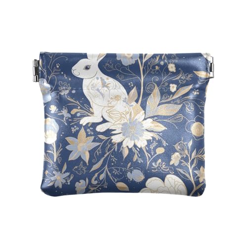 Kaninchen blau Damen Leder Münzgeldbörse Praktische Karten Schlüssel Organizer für Mädchen Frauen Damen Kaninchen blau Damen Leder Münzgeldbörse Praktische Karten Schlüssel Organizer für Mädchen Frauen Damen von sanluoli