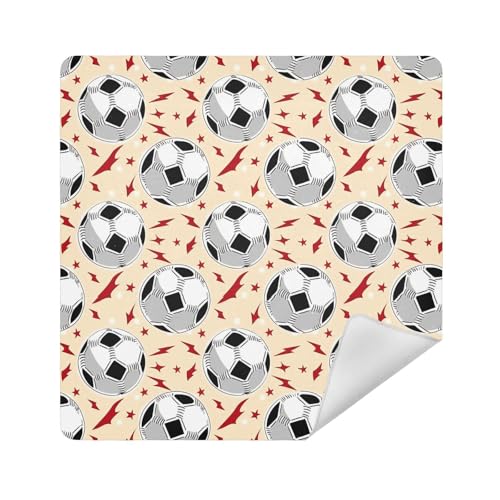 Kosmetikbeutel, Stoff, magisch, selbstklebend, Reise-Make-up-Organizer, 35 x 35 cm, Verpackung für Toilettenartikel, Fußbälle Sport, 13.8x13.8in von sanluoli