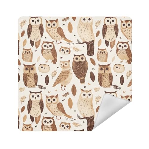 Kosmetiktasche, Kamera-Objektivtuch, magischer Aufkleber, Schmuck-Organizer, 34 x 35 cm, für Damen, Safari-Eulen, 21.7x21.7in Kosmetiktasche, Kamera-Objektivtuch, magischer Aufkleber, Schmuck-Organizer, 34 x 35 cm, für Damen, Safari-Eulen, 21.7x21.7in von sanluoli