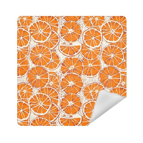Kosmetiktasche, Kamera-Objektivtuch, magischer Make-up-Tasche, Organizer, 35 x 35 cm, für Damen, Vintage-Orange, 13.8x13.8in Kosmetiktasche, Kamera-Objektivtuch, magischer Make-up-Tasche, Organizer, 35 x 35 cm, für Damen, Vintage-Orange, 13.8x13.8in von sanluoli