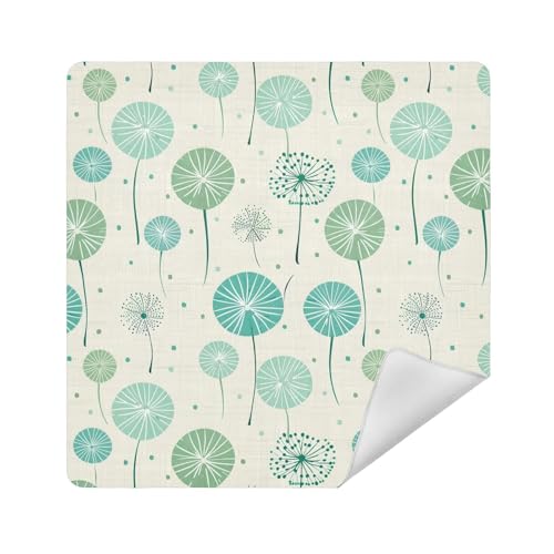 Kosmetiktasche, Kamera-Objektivtuch, selbstklebend, Reisetasche, Organizer, 35 x 35 cm, für Make-up für Damen, Beigefarbener Löwenzahn, 17.7x17.7in von sanluoli