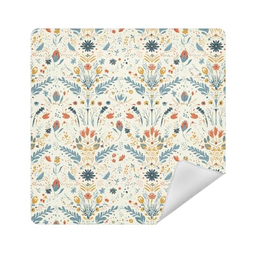 Kosmetiktasche, Schutztasche, Reisetasche, Organizer, 35 x 35 cm, für Toilettenartikel, Safari Bohemian Simle Flowers, 17.7x17.7in von sanluoli