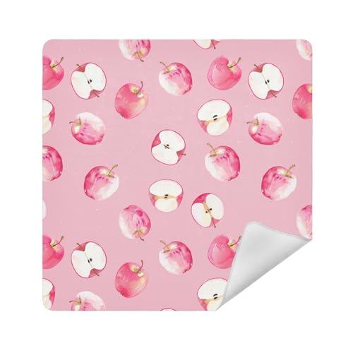 Kosmetiktasche, Stoff, selbstklebend, Reise-Make-up-Organizer, 35 x 35 cm, Kosmetik-Organizer für Reisen, Niedlicher Cartoon-Pfirsich-Motiv, 21.7x21.7in von sanluoli