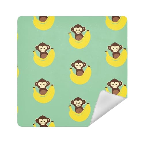 Kosmetiktasche, Stoff, selbstklebend, Reise-Organizer, 35 x 35 cm, Kosmetik-Organizer für Reisen, Niedliches Tier, Retro, 17.7x17.7in von sanluoli