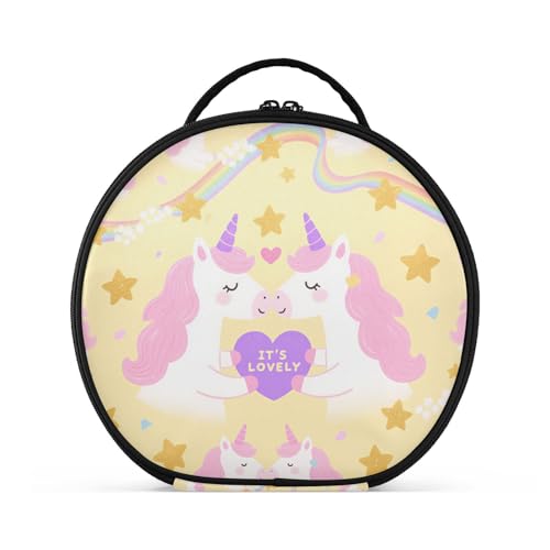 Kosmetiktasche, vertikal, freistehend, tragbar, Kosmetiktasche für Damen, mit verstellbaren Trennwänden, 27,9 cm von sanluoli