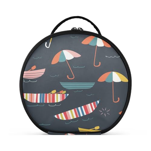 Kosmetiktasche mit Fächern und Griff, tragbare Kosmetiktasche für Damen, mit verstellbaren Trennwänden, 27,9 cm von sanluoli