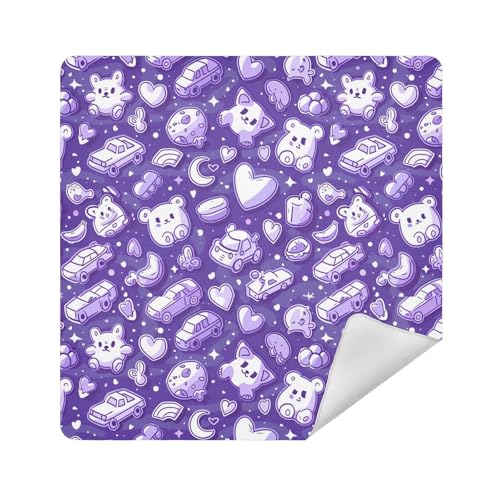 Kulturbeutel, Kamera-Objektivtuch, magischer Kulturbeutel, Organizer, Reiseverpackung, 35 x 35 cm, Kosmetik-Organizer für Reisen, Niedliche Cartoon-Tiere, 13.8x13.8in von sanluoli