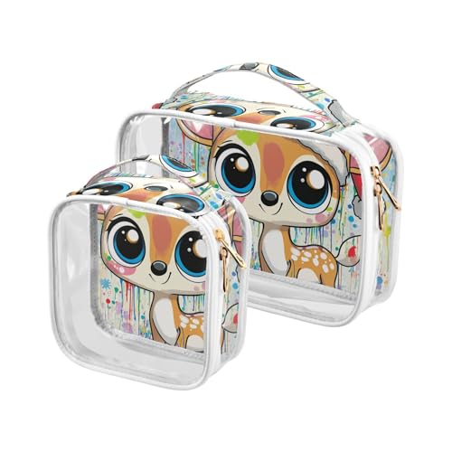 Kulturbeutel für Herren, Motiv: niedlicher Hirsch, TSA-genehmigt, wiederverwendbar, kleine Kosmetiktasche, Rasierset für Herren Kulturbeutel für Herren, Motiv: niedlicher Hirsch, TSA-genehmigt, wiederverwendbar, kleine Kosmetiktasche, Rasierset für Herren von sanluoli