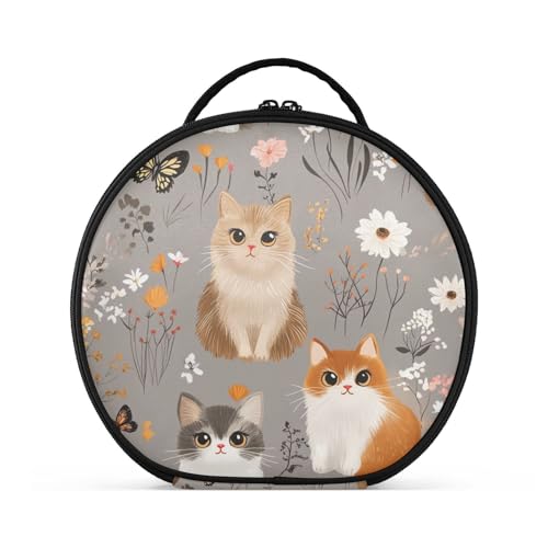 Kulturbeutel mit Fächern und Griff, Kosmetiktasche für Geldbörse, mit verstellbaren Trennwänden, 27,9 cm Kulturbeutel mit Fächern und Griff, Kosmetiktasche für Geldbörse, mit verstellbaren Trennwänden, 27,9 cm von sanluoli