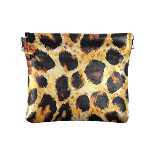 Leopard Oil Valentinstag Damen PU Leder Münzbörse Niedlich Kleingeld Geldbörse für Frauen Mädchen von sanluoli