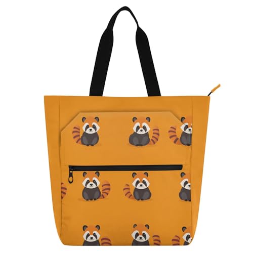 Lesser Pandas einfache Cartoon-Kinder-Tragetasche, Klaviertasche, Büchertasche für Kinder, Jungen, Mädchen, Gothic, wasserdicht, wiederverwendbar, Einkaufstasche mit Reißverschluss, für Schule Lesser Pandas einfache Cartoon-Kinder-Tragetasche, Klaviertasche, Büchertasche für Kinder, Jungen, Mädchen, Gothic, wasserdicht, wiederverwendbar, Einkaufstasche mit Reißverschluss, für Schule von sanluoli